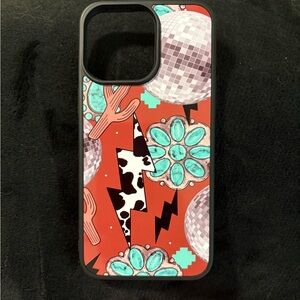 Red and Black Hard Shell Phone Case with Dynamic Design